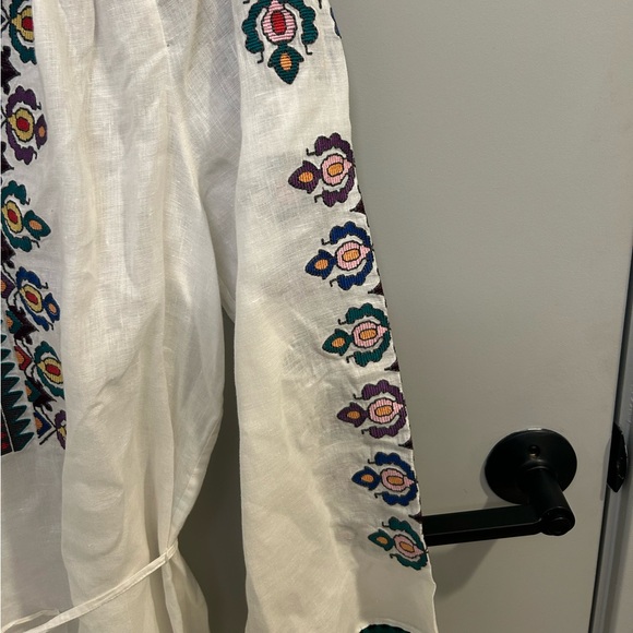 Tory Burch Embroidered Linen Dress Size S/P EUC Boho F0665 - Picture 5 of 11